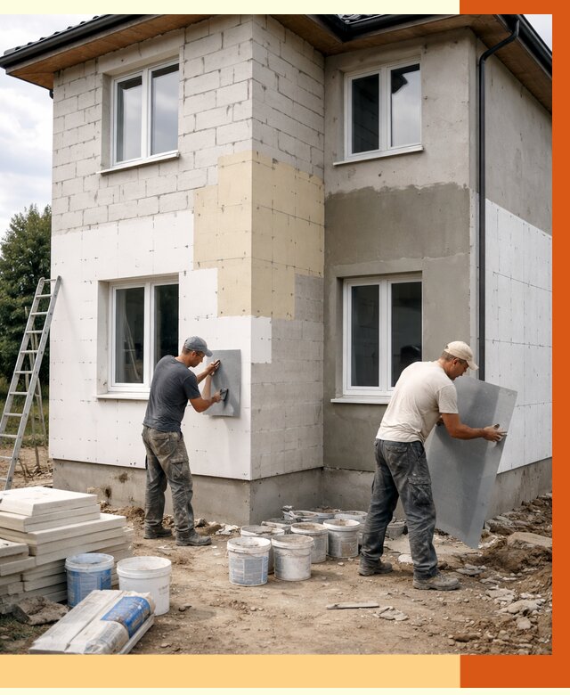 Утепление дома из газобетона в Зеленокумске от 4276 руб./м² — заказать у ТепломастерЗлм